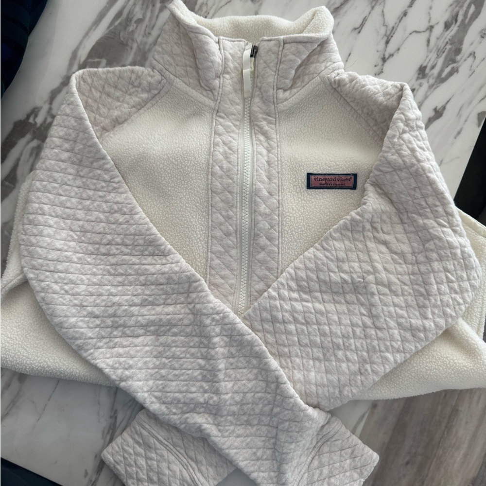 Vineyard Vine White Fleece Shep Shirt